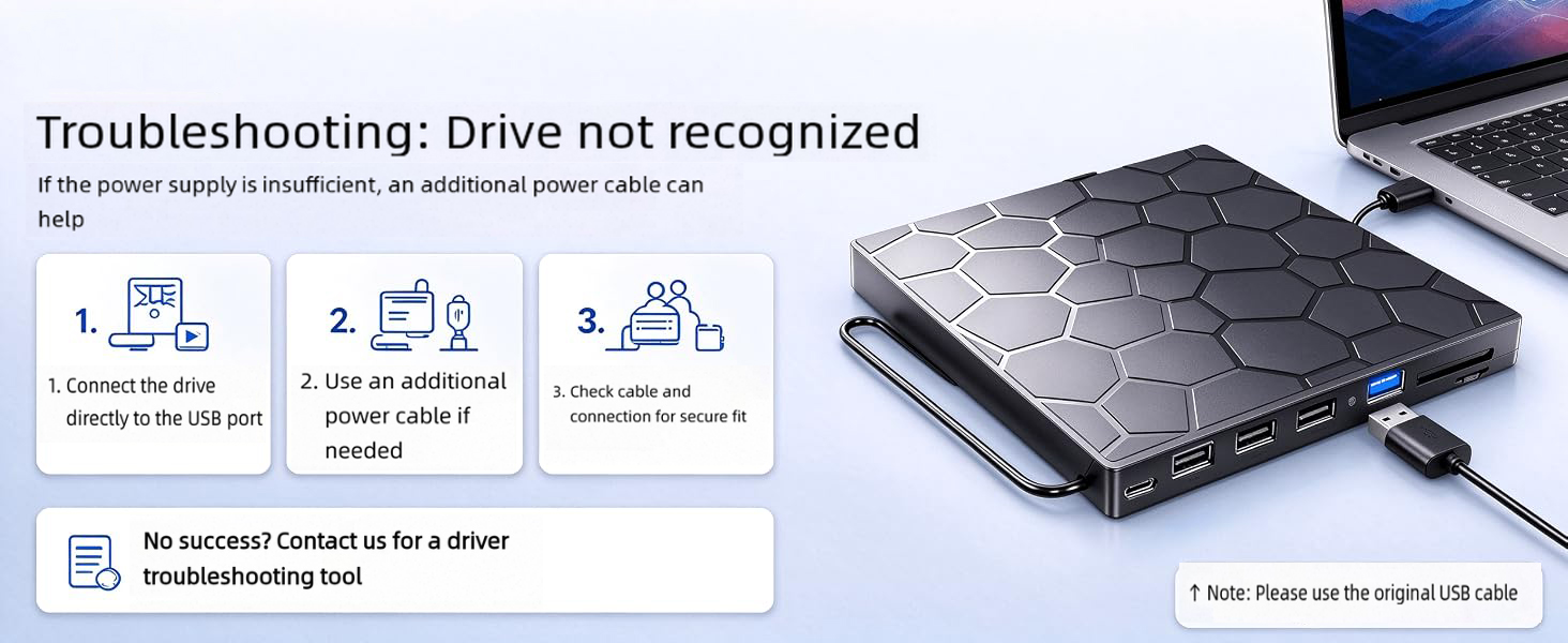 Compatible with Windows, Linux, Mac OS. Supports CD/DVD formats like CD±R/RW, DVD±R/RW. Not suitable