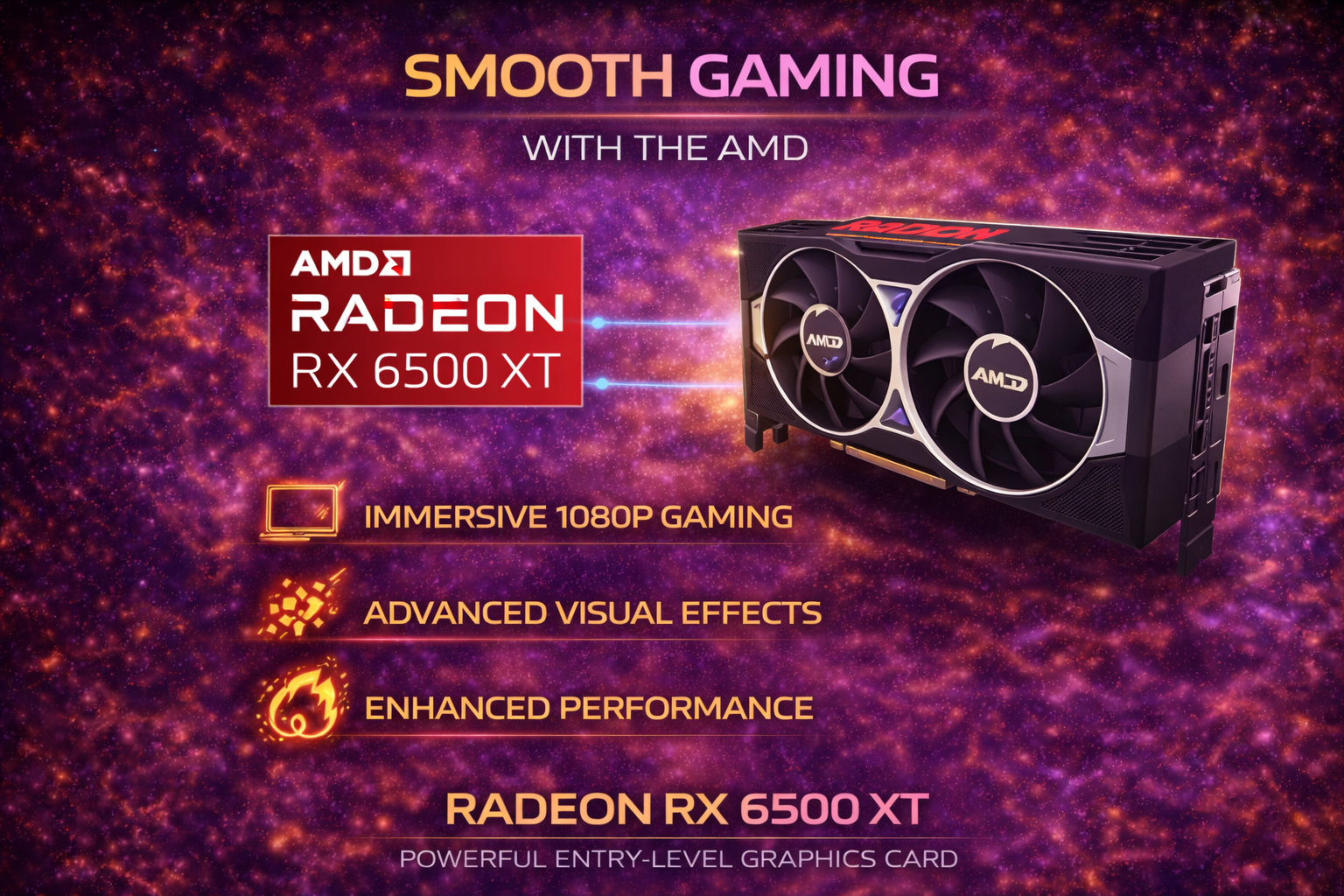 YLZKIX Gaming PC,AMD Ryzen 5 5500 3.6GHz(up to 4.2GHz), Radeon RX