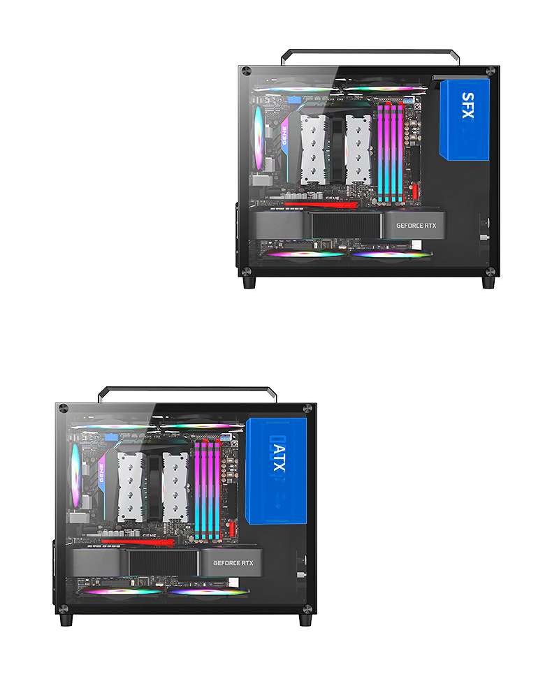 mina ALAMENGDA V500 Mini Portable M-ATX/ITX Computer Case, MINI
