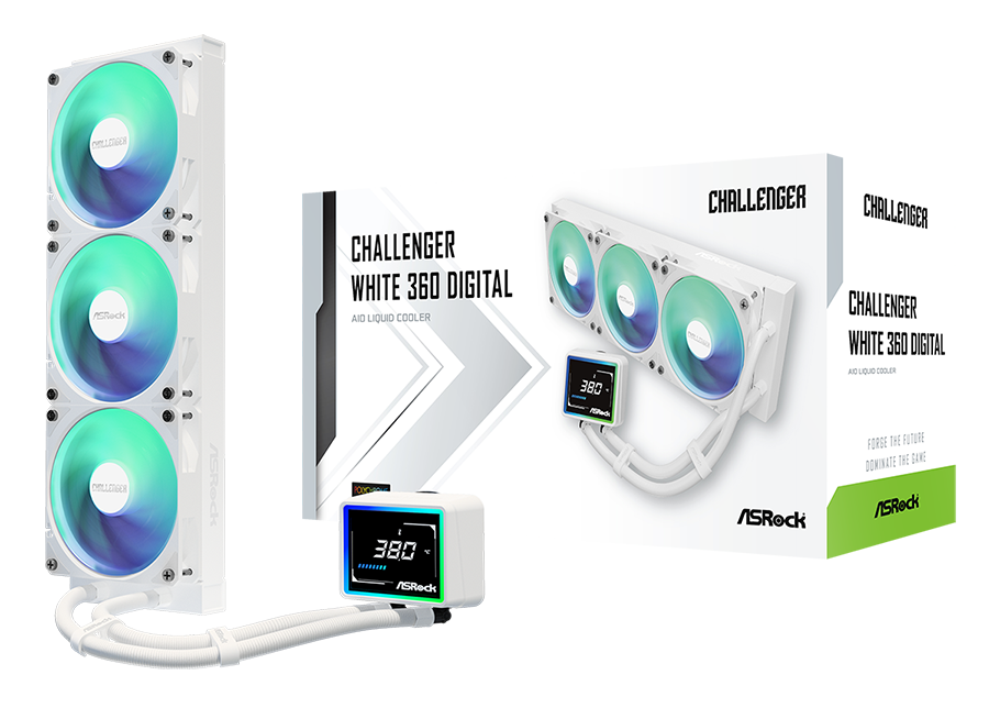 ASRock Challenger White 360 Digital AIO Liquid Cooler