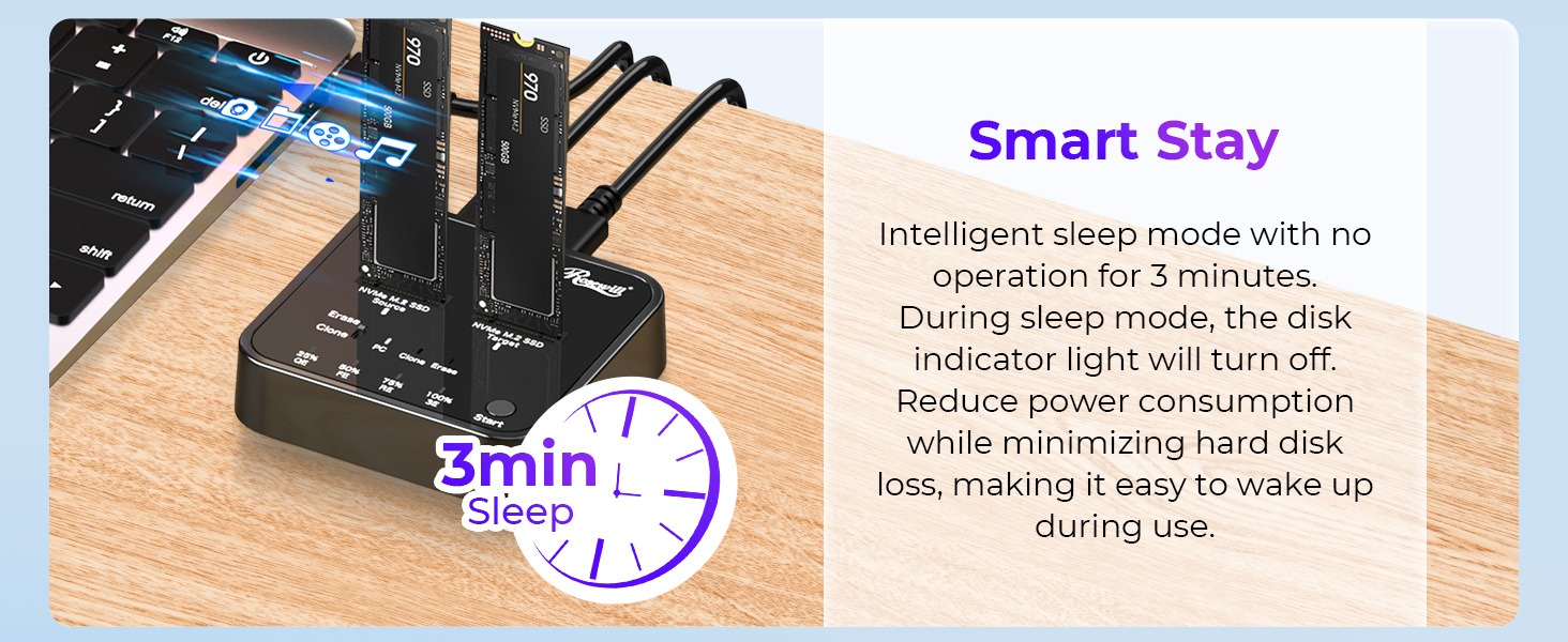 Rosewill RS-N2-CLE M.2 NVMe Cloner + Eraser