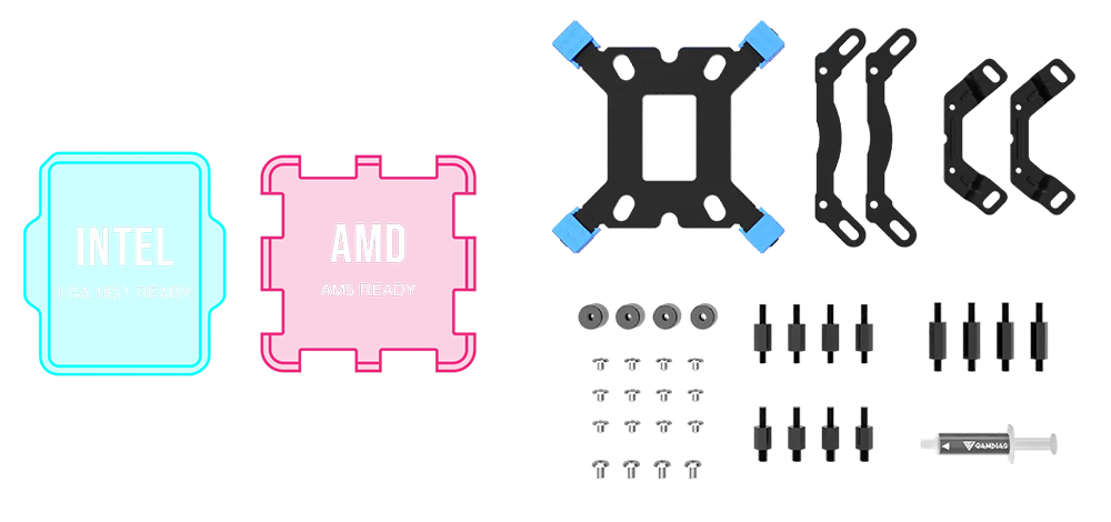 GAMDIAS AURA GL360 V2 WH AIO Liquid CPU Cooler