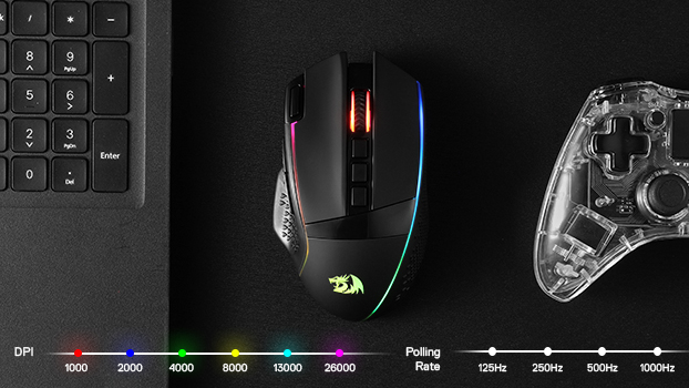 Ajustable 6 DPI Levels