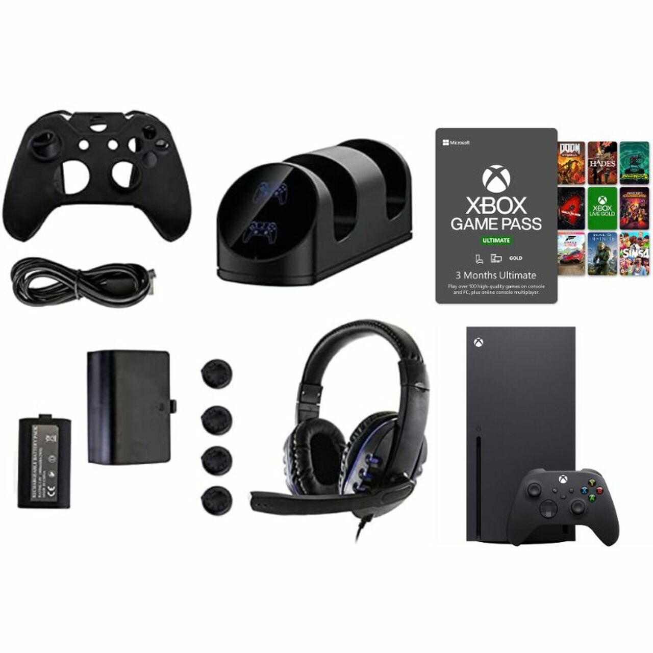 Microsoft Xbox Series S All-Digital 512 GB Console White (Disc-Free  Gaming), One Xbox Wireless Controller, 1440p Resolution, Up to 120FPS.  Bundle with GameFitz 10 in 1 Accessories Kit,and Game Pass. 