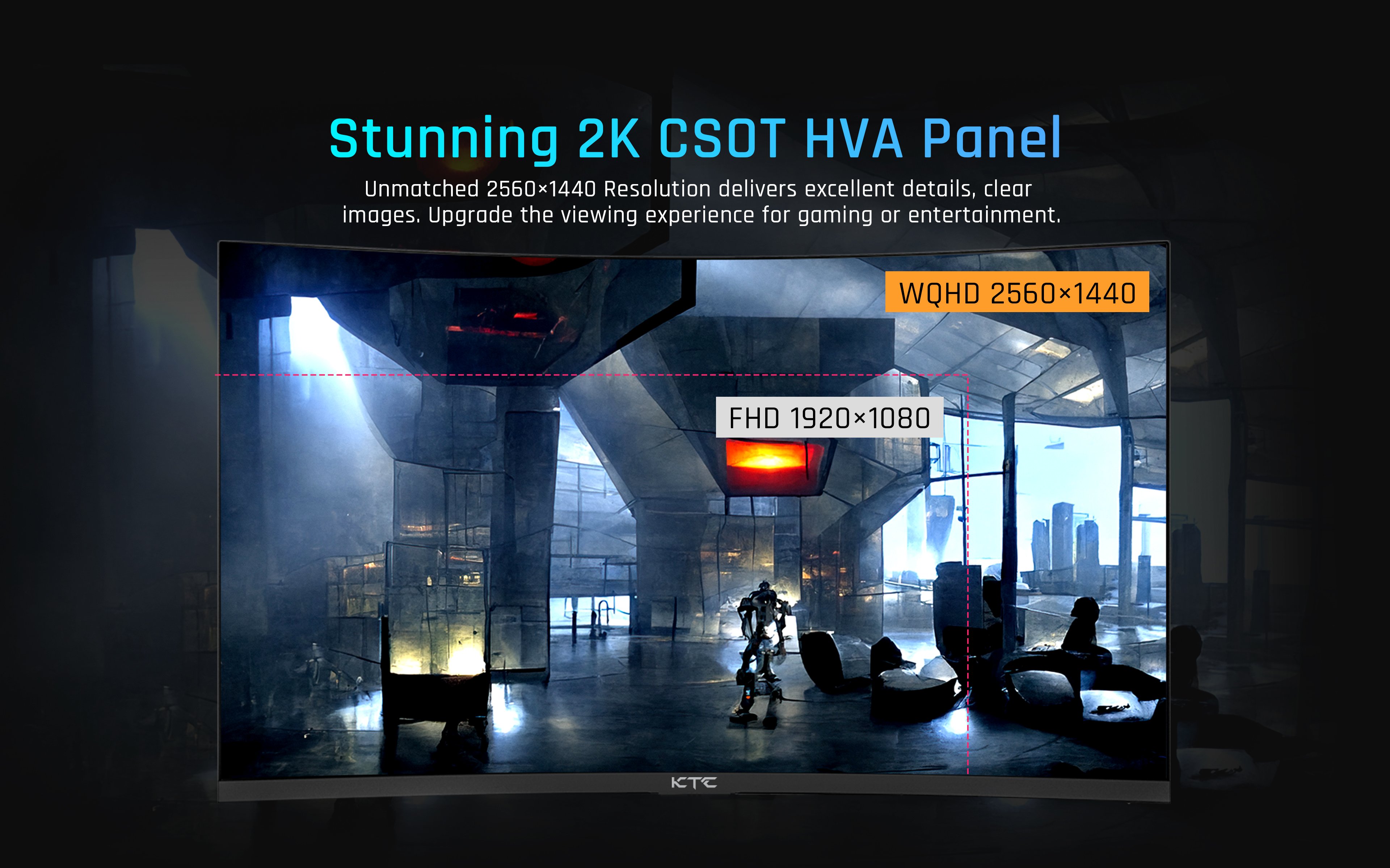 KTC H32S17 32 écran incurvé 165 Hz 2560x1440 QHD 