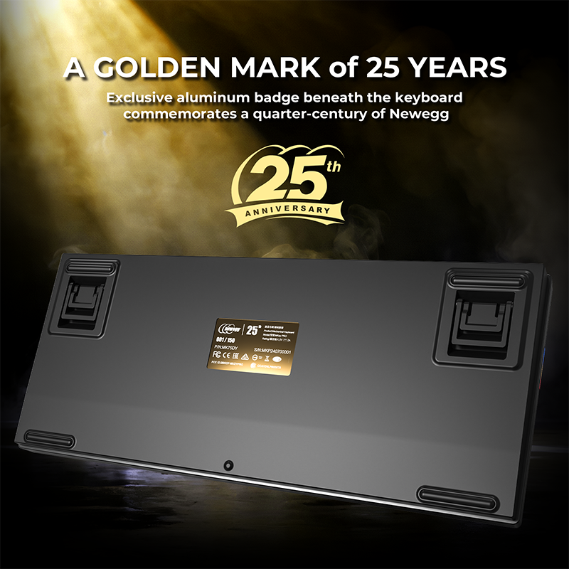 MONTECH MKey Pro Newegg 25th Anniversary Limited Gold Edition Mechanical Gaming Keyboard