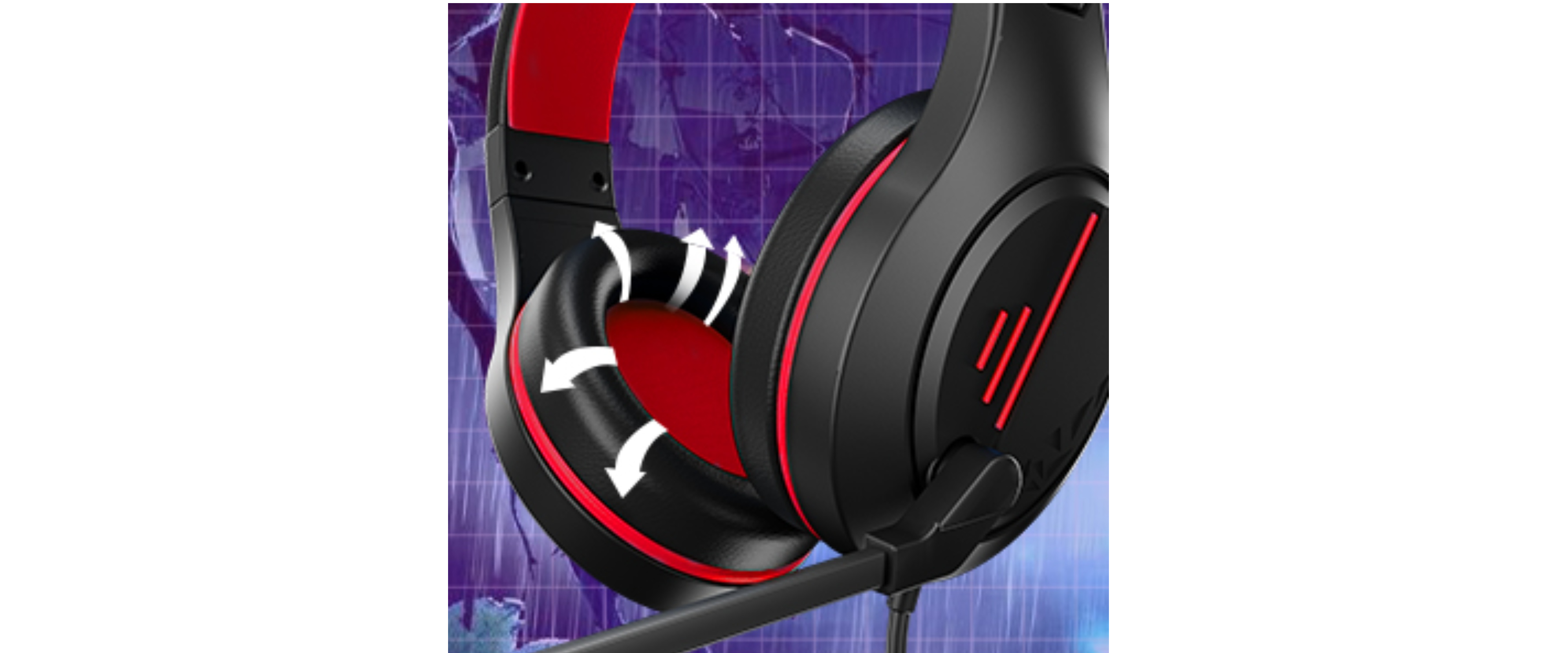 Anivia MH601X, flexible earcups