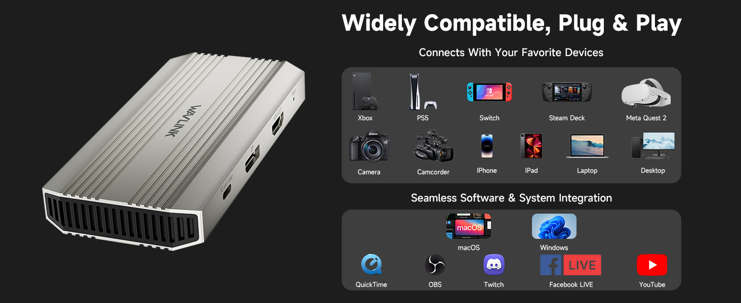 usb c docking station/video capture card