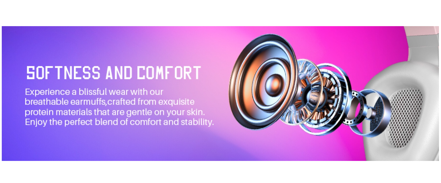 Soft breathable earpads, speaker driver