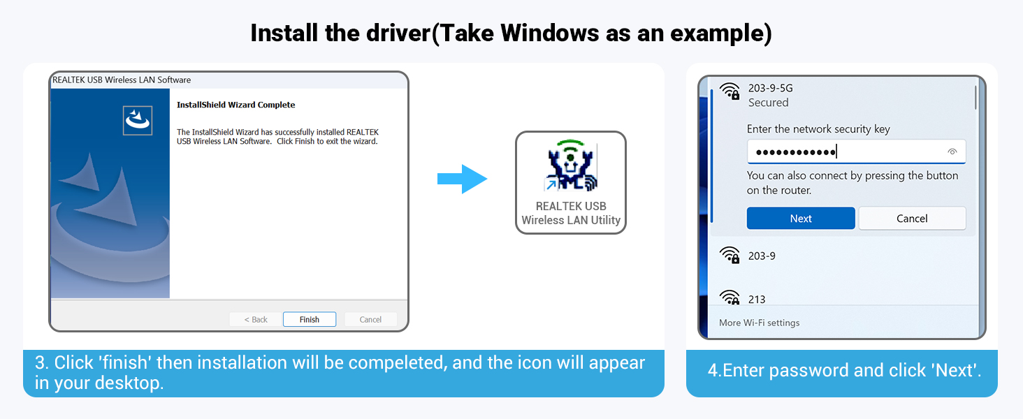 1300Mbps USB 3.0 WiFi Adapter, Dual Antennas 5G/2.4G AC1300 Wireless Adapter