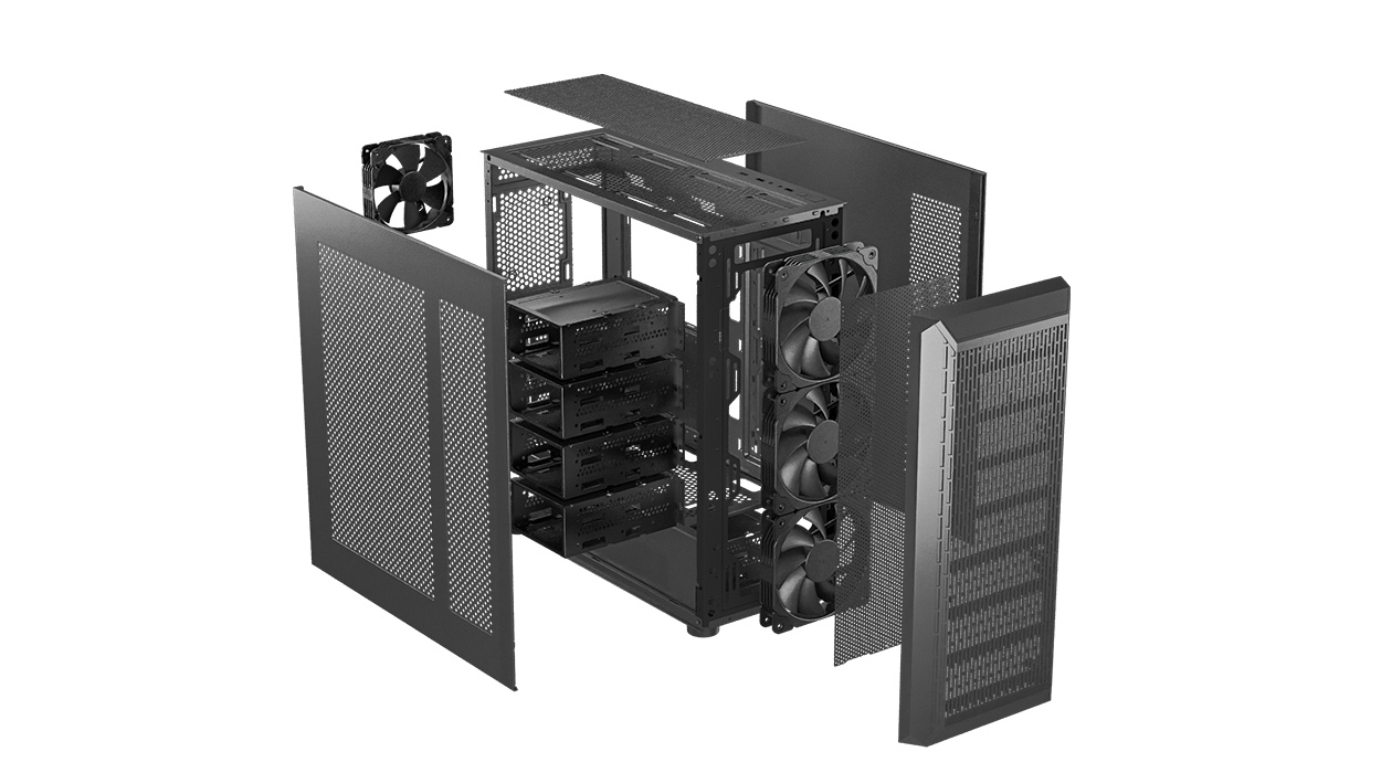 Classico Storage Case ATX Computer Case Mid Tower with 3x140mm &1x