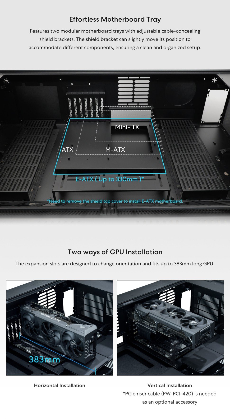 Lian Li, Standing Desk, DK-07X, Dual E-ATX, Wireless Charging, USB Ports