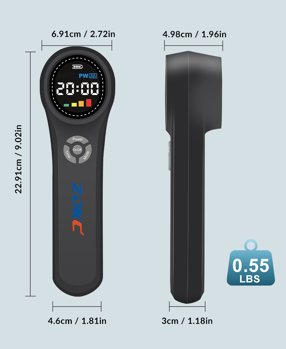 Portable Laser Therapy Device Dimensions