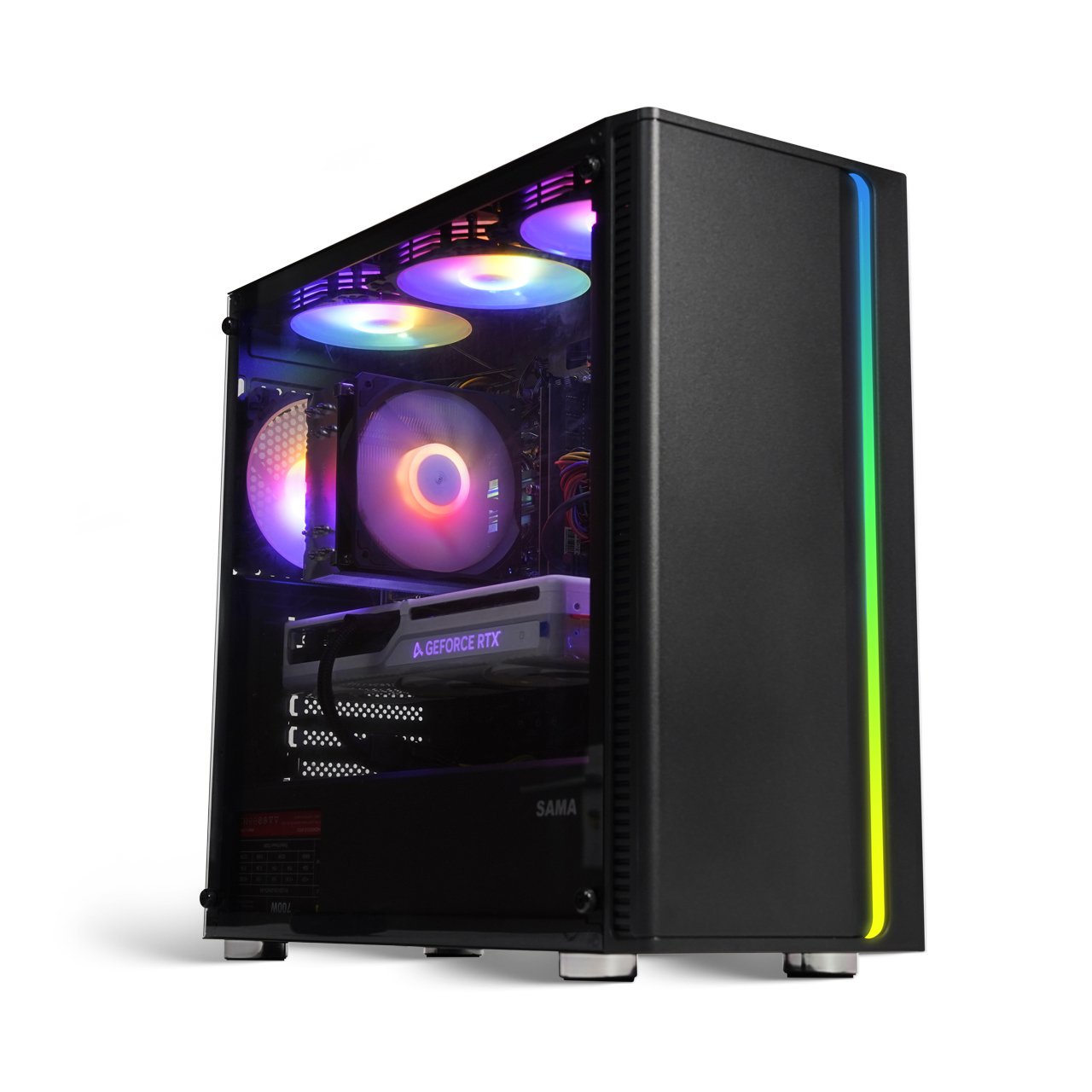 SEJISHI Gaming PC Computer AMD Ryzen 7 5700X 3.4 GHz, NVIDIA GeForce RTX  3080,32GB(16G*2) DDR4 3200MHz,NVME M.2 1TB SSD, 850W, sjs240Liquid-Cooled,  ...