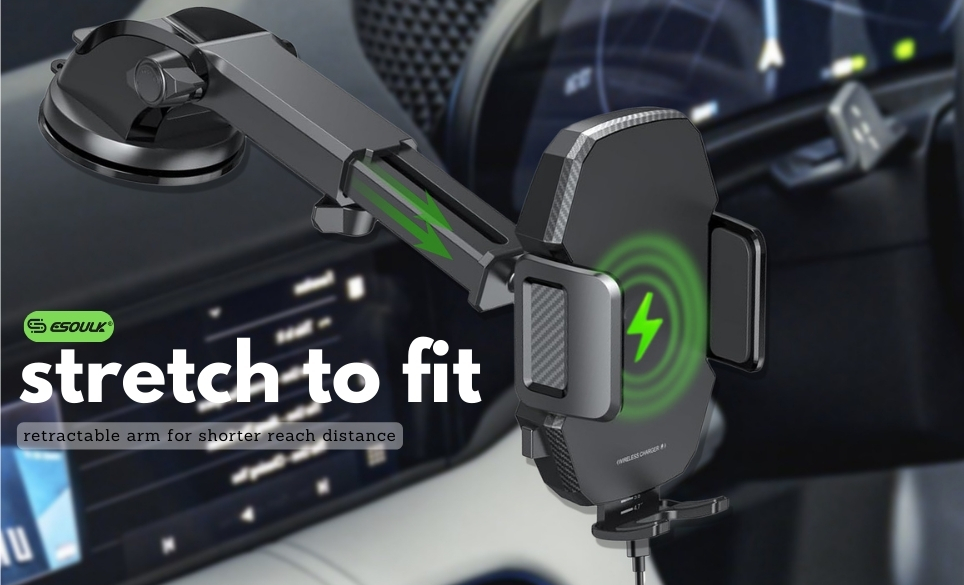 extendable phone holder wireless charger