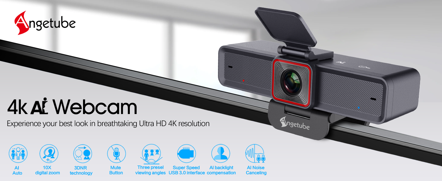4K Streaming Webcam con AI Tracking