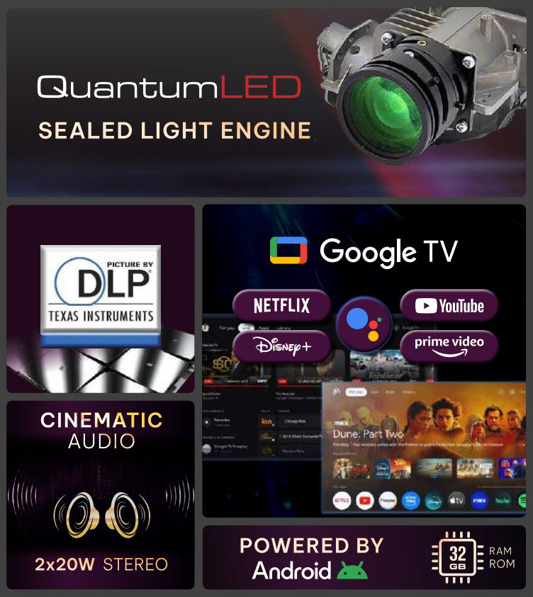 InFocus IN3028SL Crusader Grandmaster Without Stand Home Theatre projector