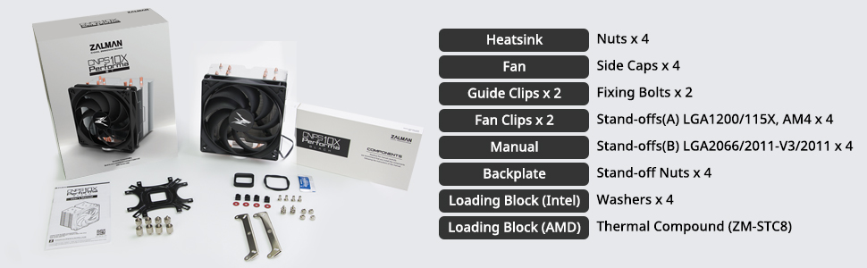 zalman cnps 10x performa st cpu cooler