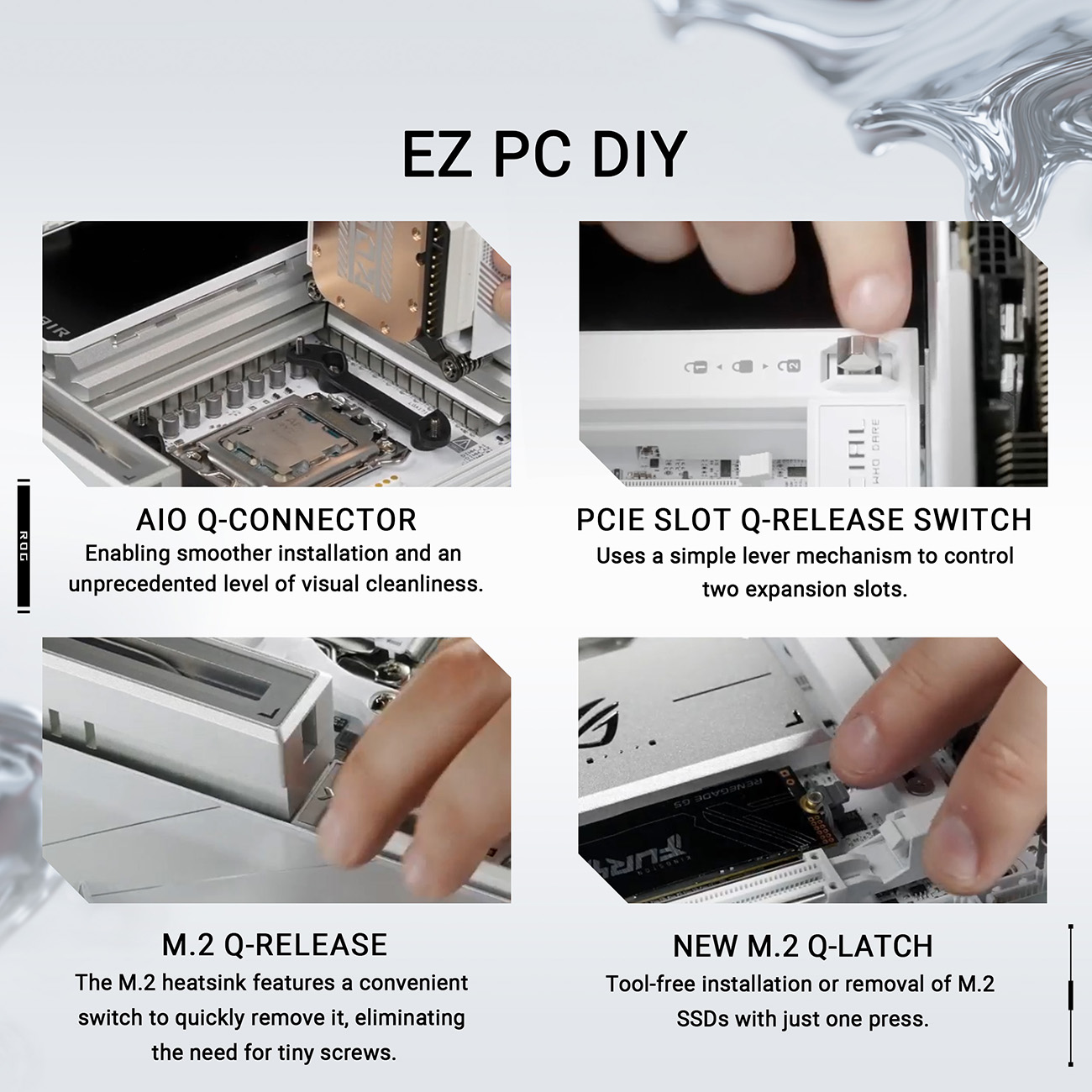 ASUS ROG Crosshair X870E Glacial AM5 AMD X870E Extended ATX Motherboard