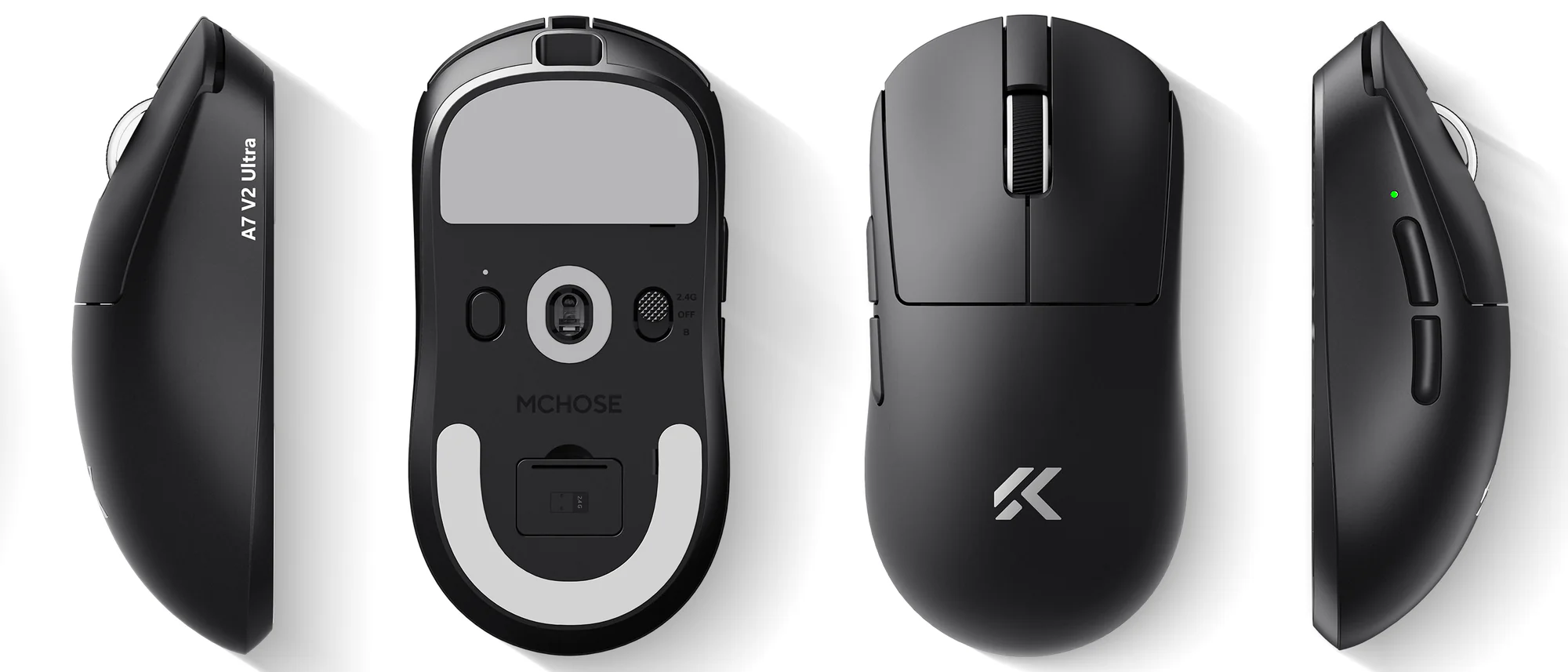  MCHOSE A7V2 Ultra Tri-Mode Lightweight Gaming Mouse
