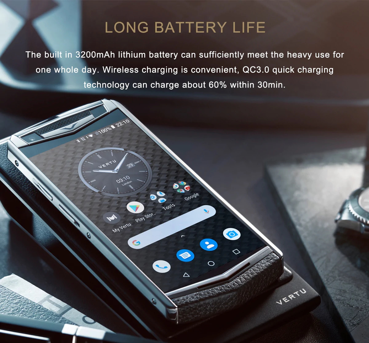 Vertu ASTER P Ti Silver Unlocked Android Smartphone,6G+128G,Titanium Alloy Frame & Sapphire Crystal
