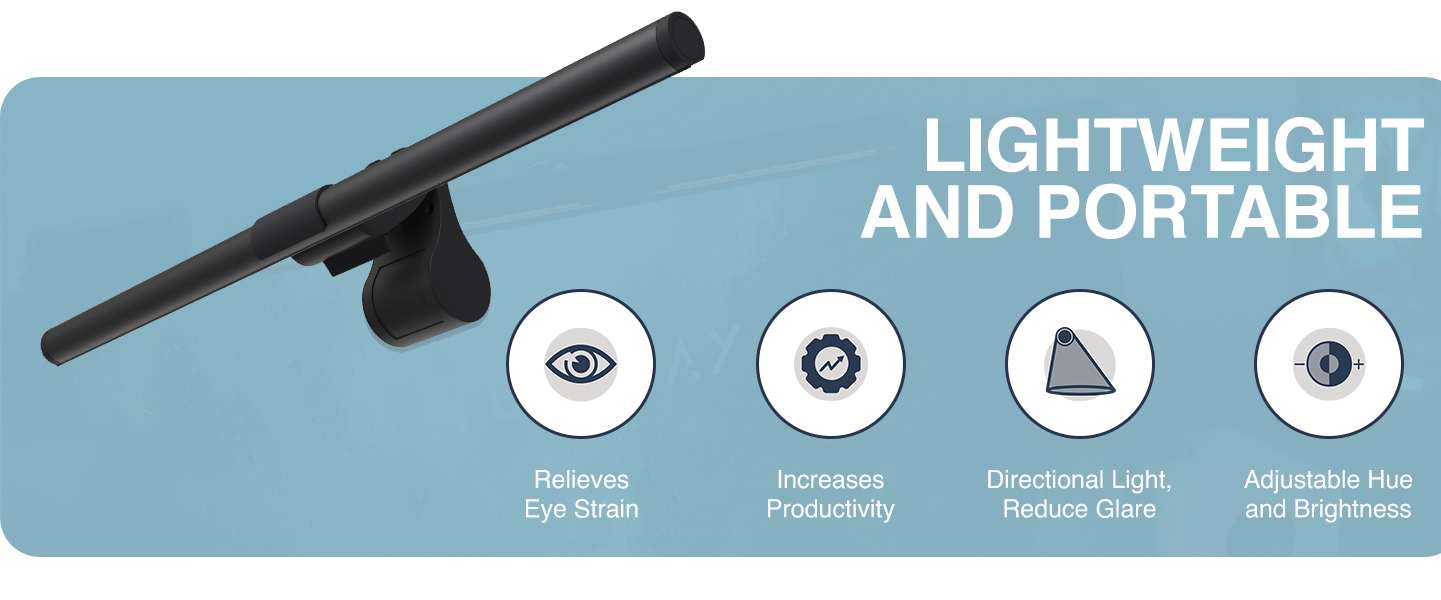 monitor light bar, screenbar lamp, adjustable monitor desk lamp, eye-friendly light