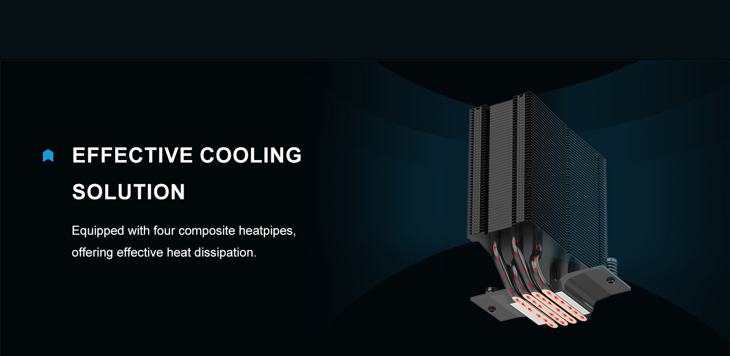 SAMA X40 Single-Tower CPU Air Cooler Black
