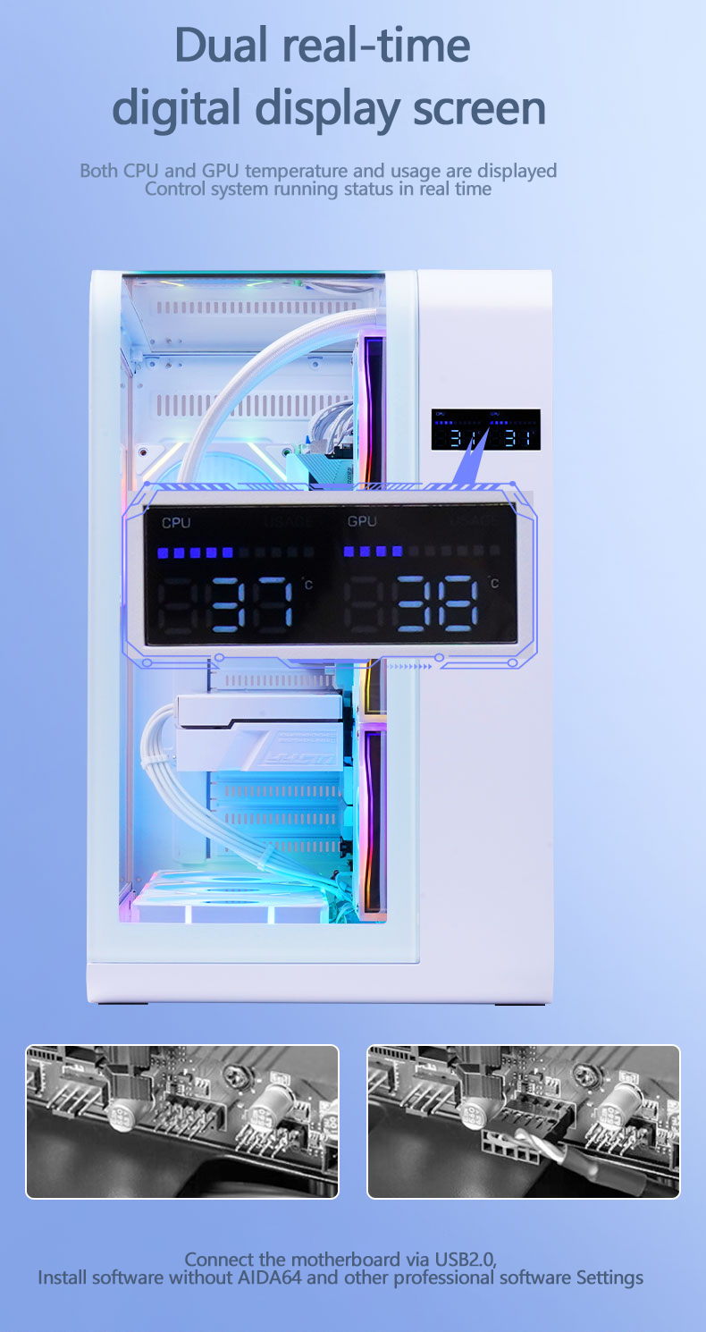 Dual real-time digital display screen