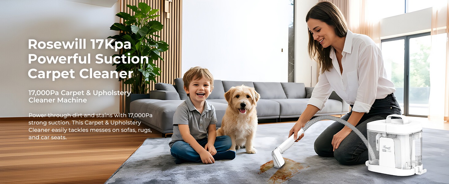 Rosewill Multi-Purpose Portable Carpet and Upholstery Spot Cleaner - White