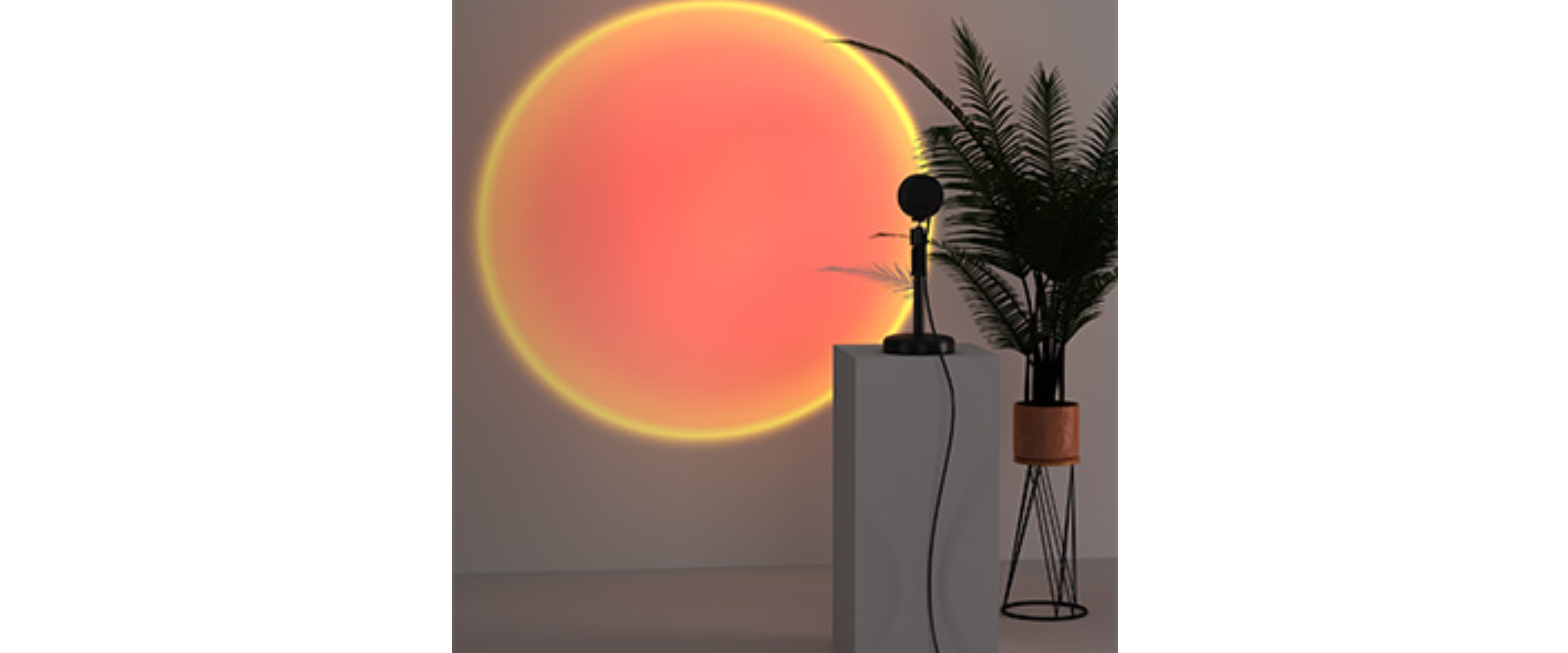 Sunset light wall projection
