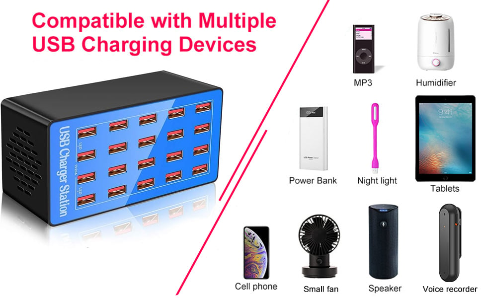 Multiple Chargers USB Charging Station