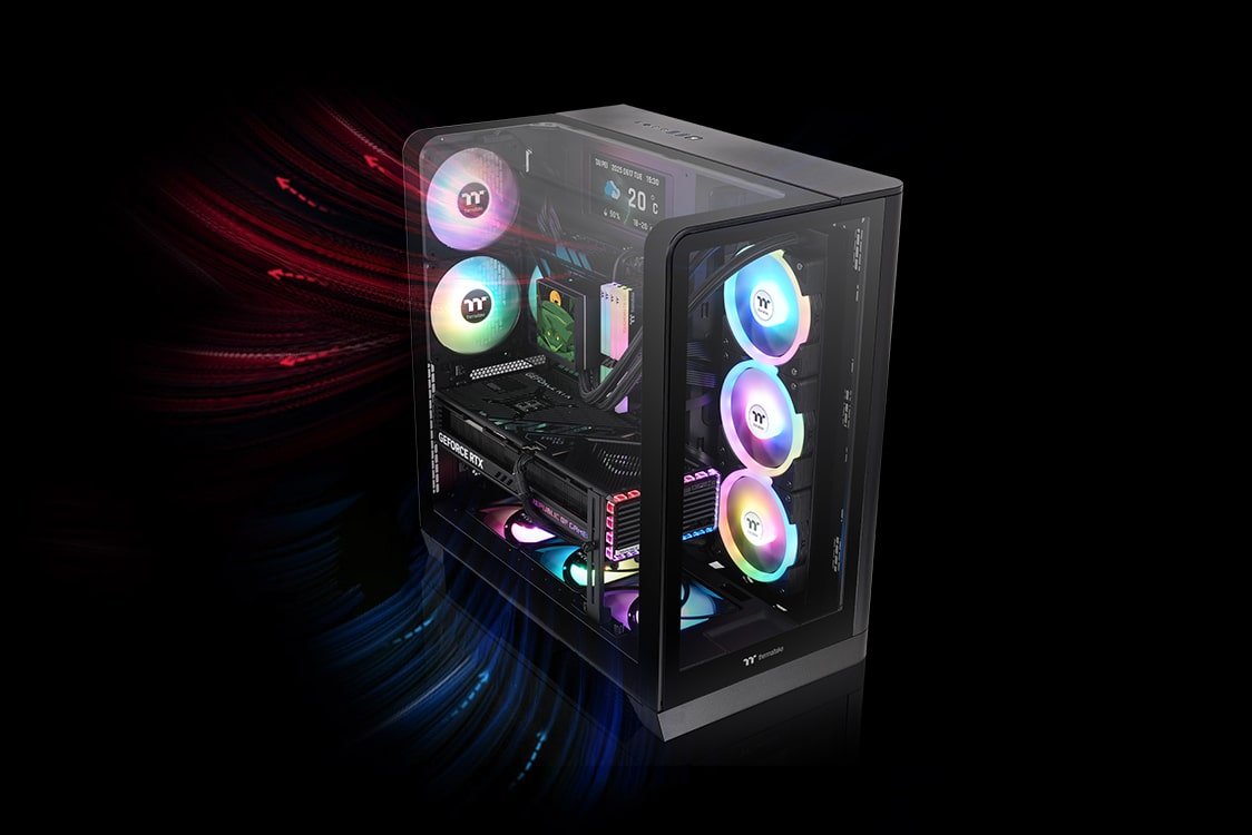 Thermaltake View 390 TG Computer Case- Black 