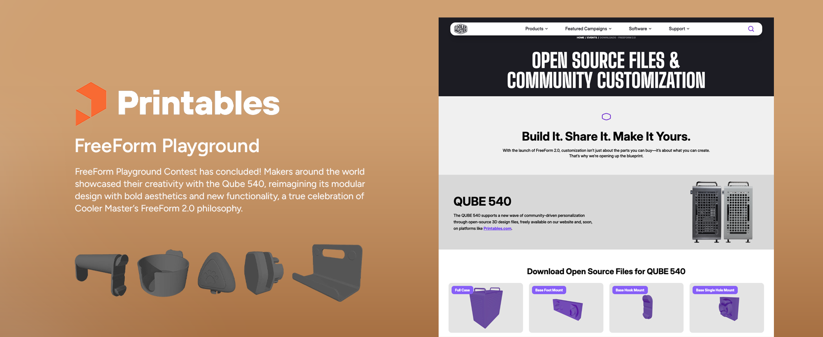 Cooler Master QUBE 540 Moonstone ATX Mid-Tower PC Case 