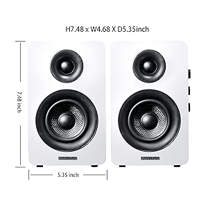 Sanyun SW208 Active Bluetooth 5.0 Bookshelf Speakers