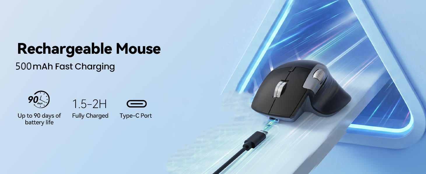 Dual Bluetooth enables one-click fast switching between paired devices.Plug in the USB receiver at t