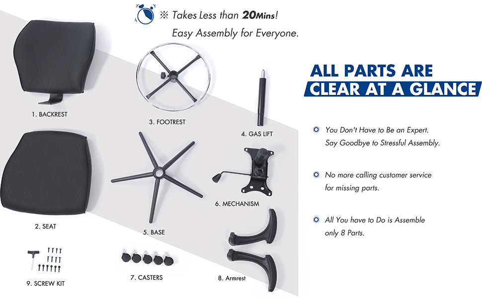 Assembly - Drafting Chair - Office Chair - Drafting Stool