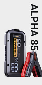 HULKMAN Alpha85S -40 Start Tech Jump Starter 2000 Amp 20000mAh Car Starter  with 65W Speed Charge Lithium Portable Car Battery Booster Pack for up to  8.5L Gas and 6L Diesel Engines 