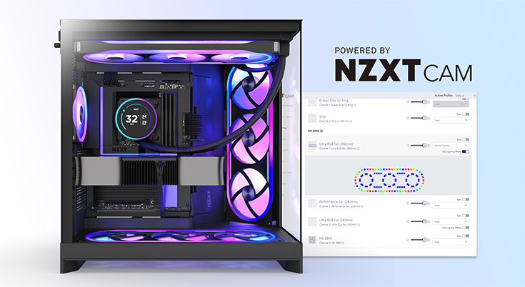 NZXT F120U/F140U/F360U/F420U Ultra RGB Case Black/White fans 