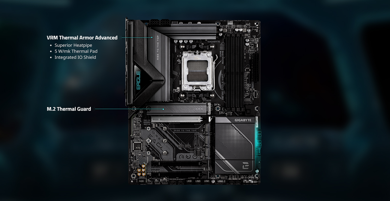 GIGABYTE X870E EAGLE WIFI7 AMD AM5 LGA 1718 Motherboard