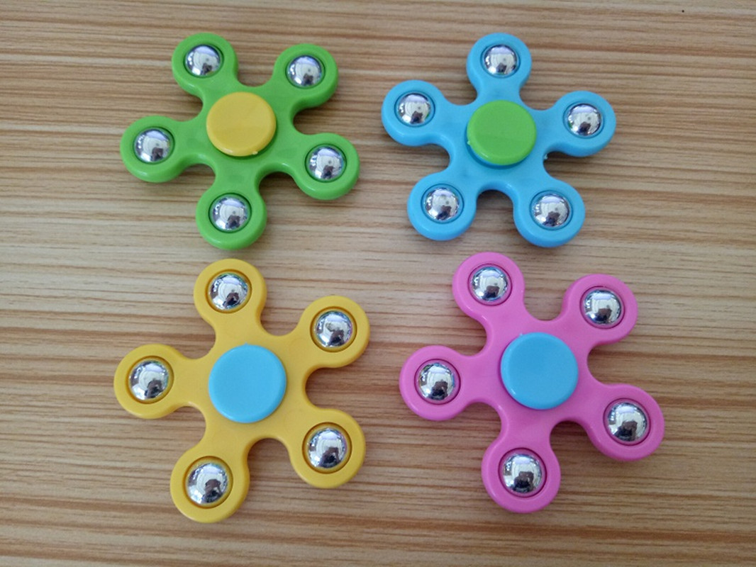 Th STOCK Spinning Top Five-Pointed Star Spinner Fidget Hand Spinner ...