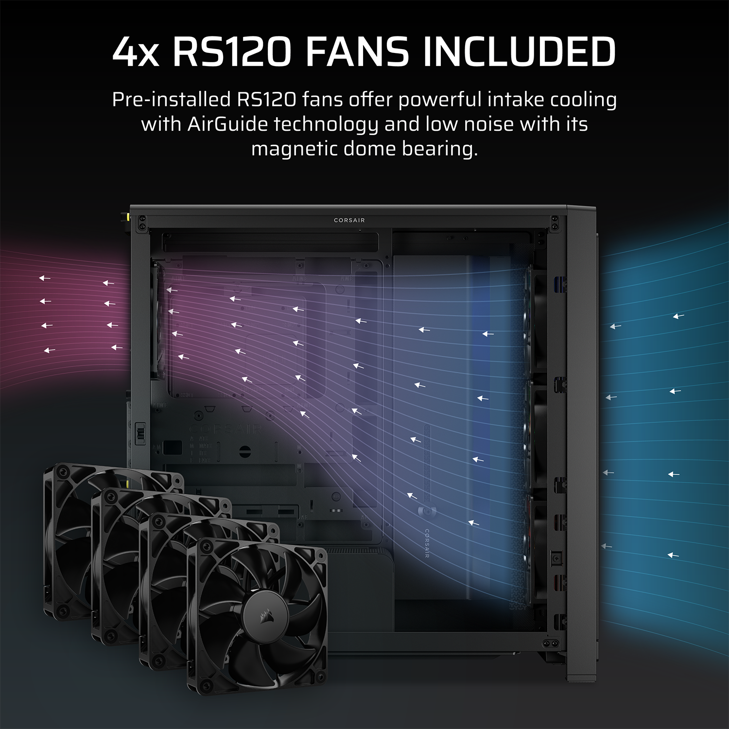 CORSAIR 4000X RS Mid-Tower PC Case - Black