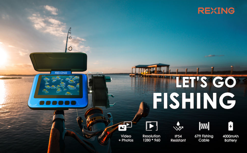 Rexing FC1 Underwater Fishing Camera w/ Winding Spool 720p@30fps