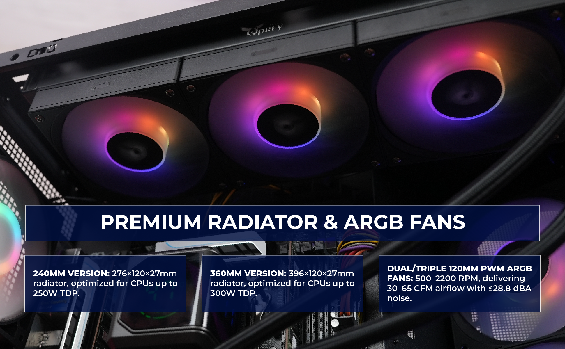 Premium Radiator & ARGB Fans