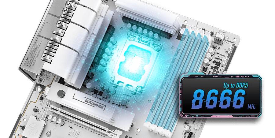 ASRock B860 CHALLENGER WIFI WHITE Motherboard