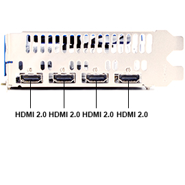 SongryVGA GTX 1050 TI 4GB HDMI*4 multi-screen video card