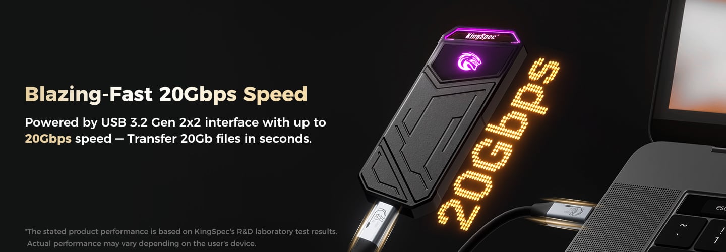 Blazing-Fast 20Gbps Speed