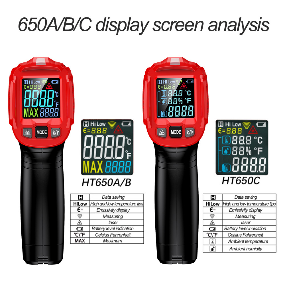 TASHHAR Infrared Thermometer Non-Contact High Precision Digital