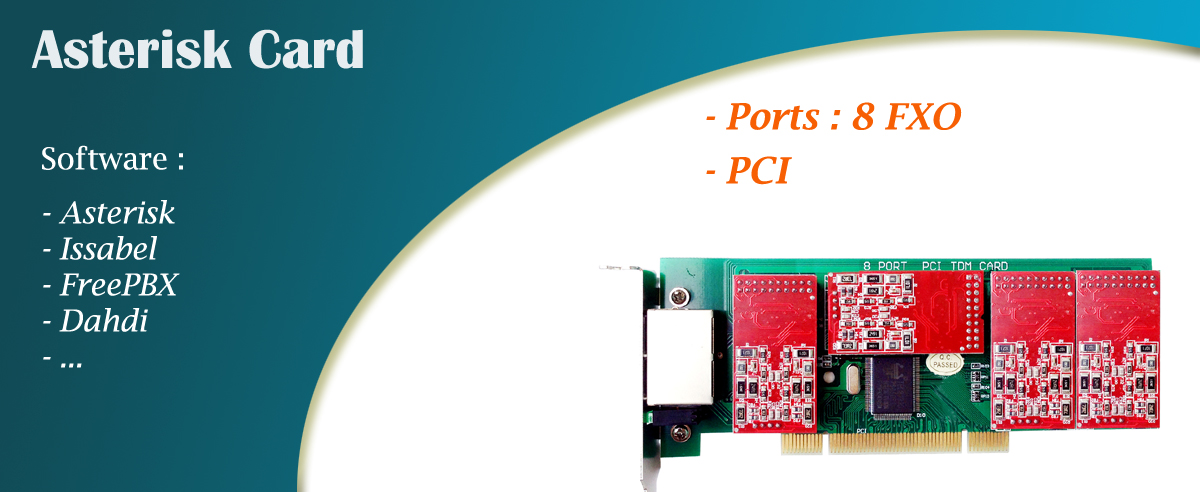 Asterisk card TDM800P