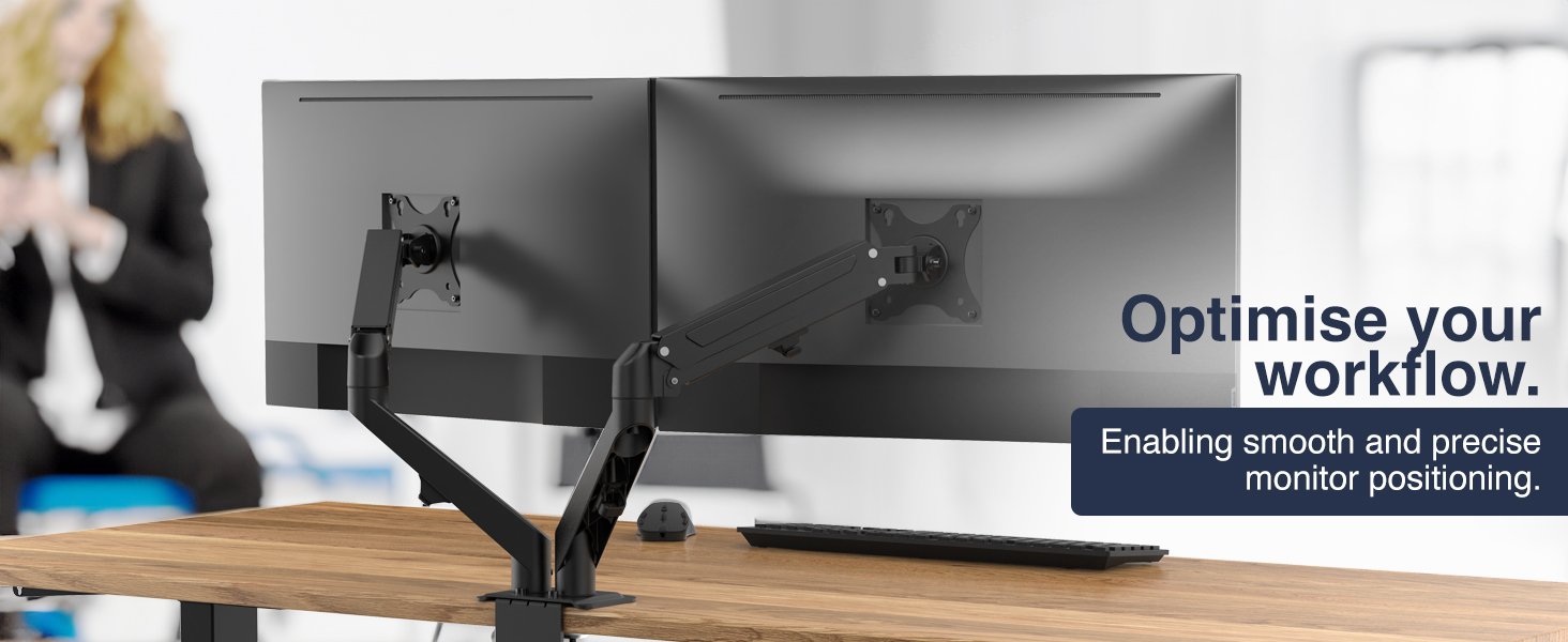 Desky Dual Gas Eco Monitor Arm