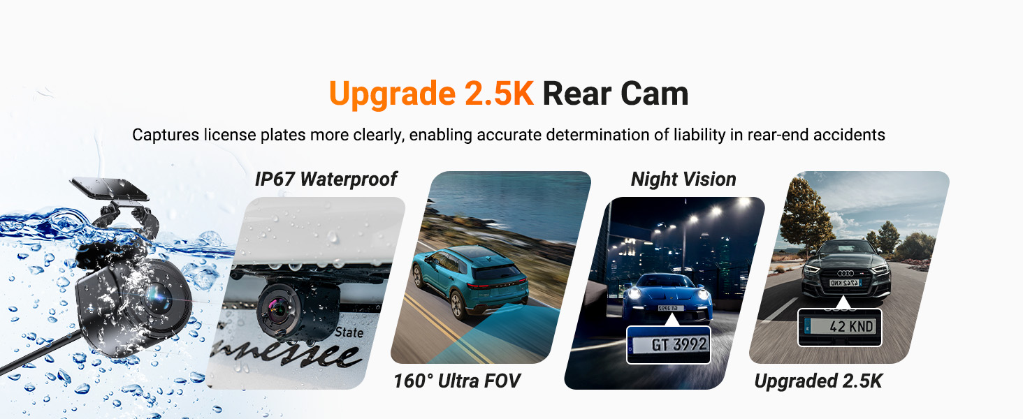 IP67 Waterproof Rear Cam